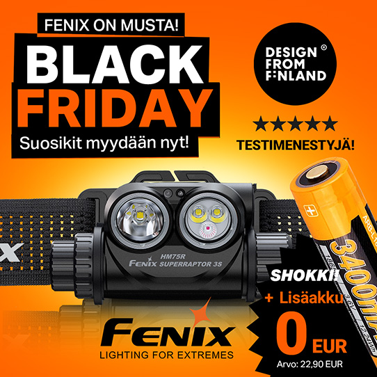 Fenix Black Friday - osta HM75R SUPERRAPTOR 3S ja saa lisäakku veloituksetta!