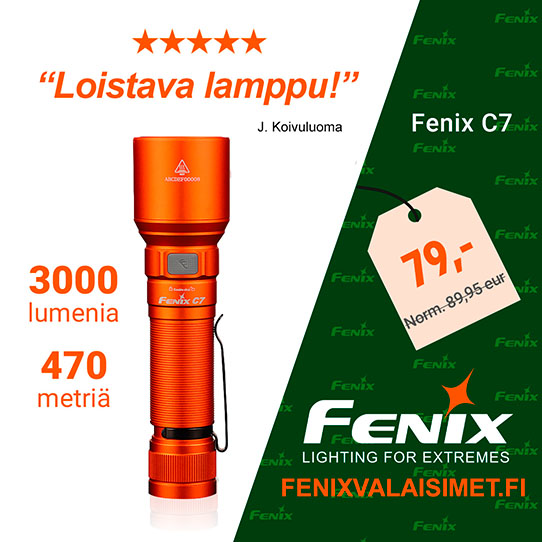 Fenix C7 - loistava lamppu