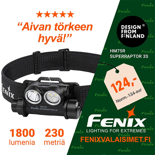 JOULUALE - HM75R SUPERRAPTOR 3S hinta 124 eur (norm. 134 eur)