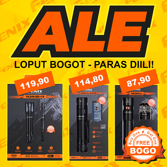 Välipäivä ALE - loput BOGO taskulamppupaketit edullisesti