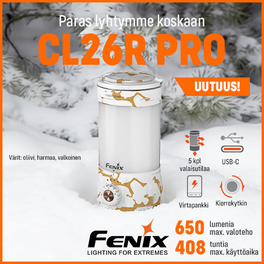 FENIX CL26R PRO retkilyhty, paras lyhtymme koskaan - kokeile itse