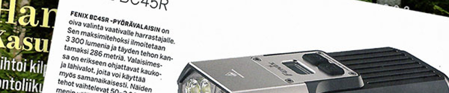 FILLARI-lehti testasi uuden 3300 lumenin pyörävalaisimen