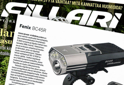 FILLARI-lehti testasi uuden 3300 lumenin pyörävalaisimen