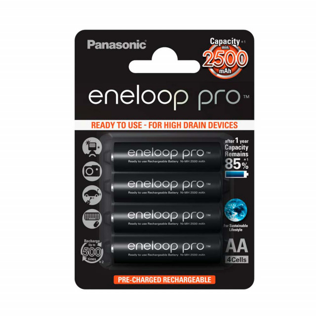 Akkuparisto eneloop Pro AA 2500 mAh 4 kpl