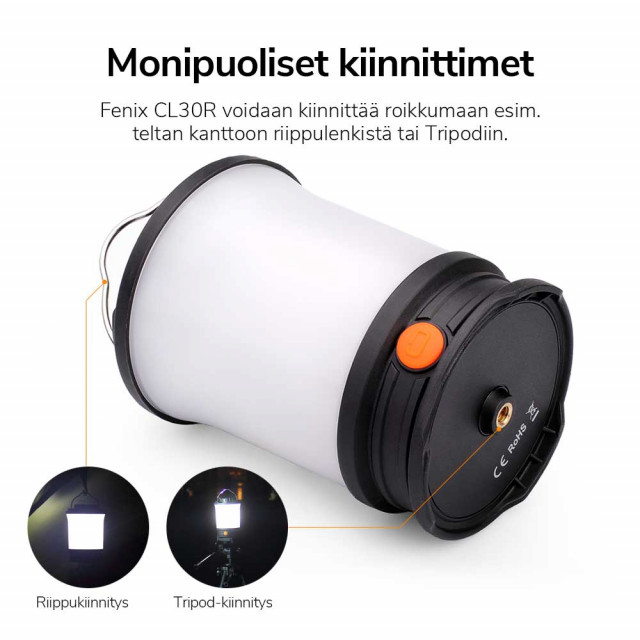 Fenix CL30R ladattava retkilyhty Fenix CL30R ladattava retkilyhty
