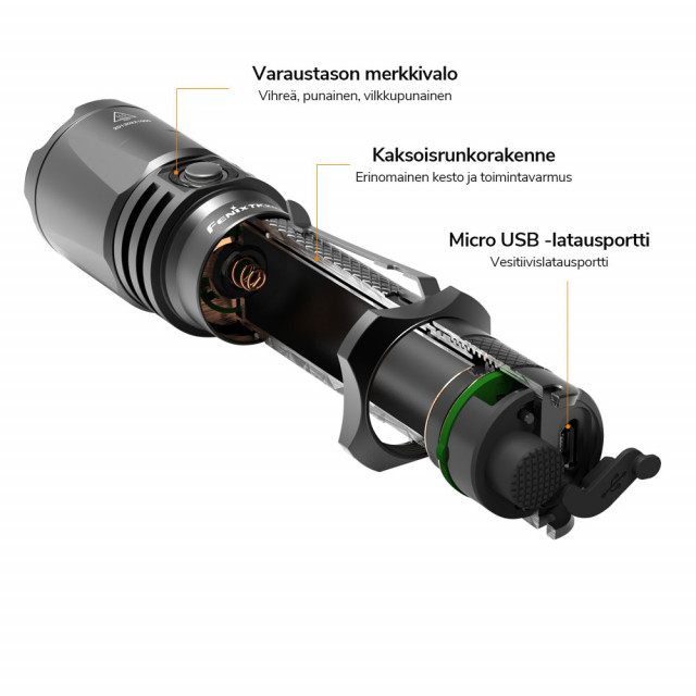 Taskulamppu Fenix TK20R, 1000 lm - POISTUNUT Taskulamppu Fenix TK20R, 1000 lm - POISTUNUT