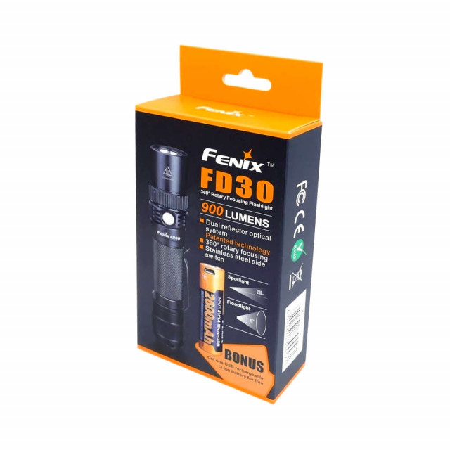 Fenix FD30 Rotary Focusing Flashlight Bonus Pack Fenix FD30 Rotary Focusing Flashlight Bonus Pack