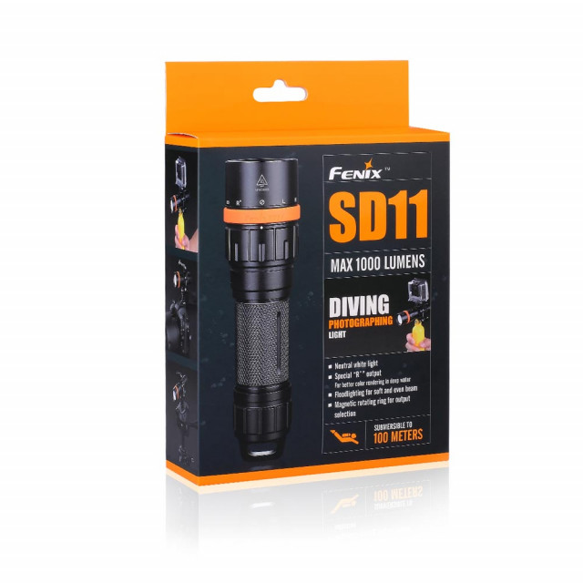 Sukelluslamppu Fenix SD11, 1000 lm Sukelluslamppu Fenix SD11, 1000 lm