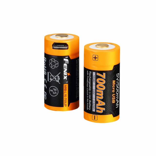 Akkuparisto Fenix ARB-L16-700UP 16340 USB Akkuparisto Fenix ARB-L16-700UP 16340 USB