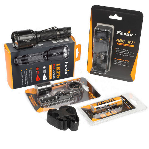 Taskulamppupaketti Fenix TK25 RED, 1000 lm - POISTUNUT Taskulamppupaketti Fenix TK25 RED, 1000 lm - POISTUNUT