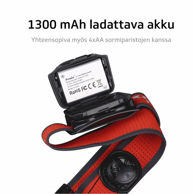Fenix HL18T polkujuoksu otsalamppu Fenix HL18T polkujuoksu otsalamppu