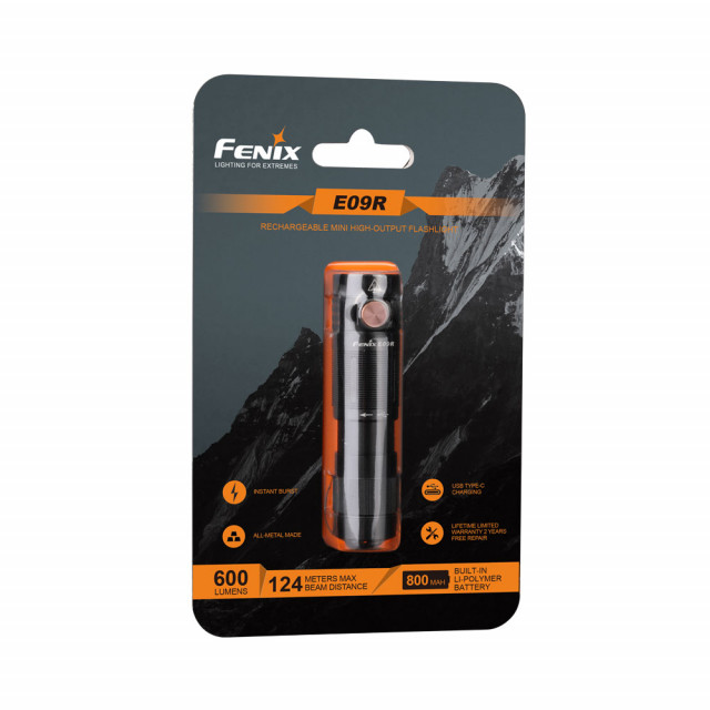 Taskulamppu Fenix E09R, 600 lm Taskulamppu Fenix E09R, 600 lm