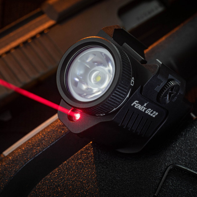 Fenix GL22 tactical light with red laser sight
