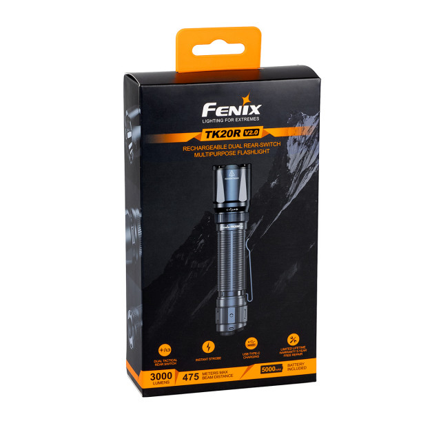 Taskulamppu Fenix TK20R V2 TAC, 3000 lm Taskulamppu Fenix TK20R V2 TAC, 3000 lm