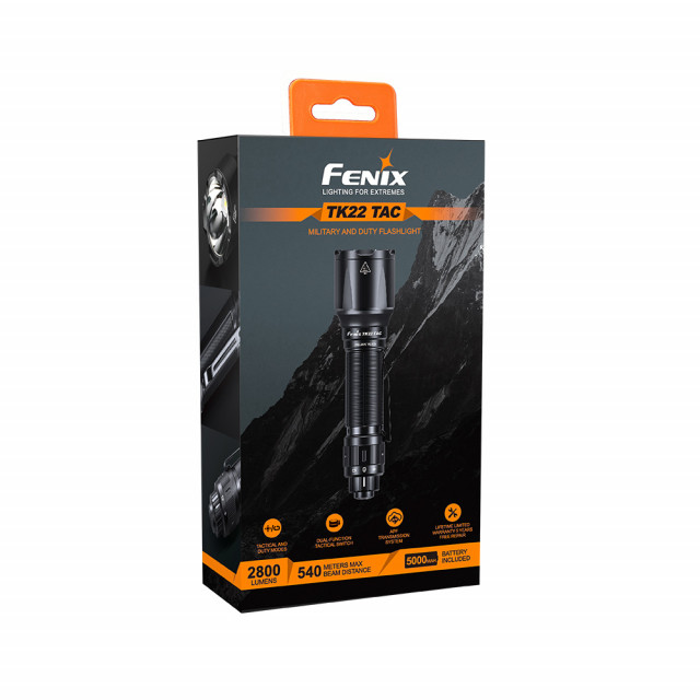 Fenix TK22 TAC Rechargeable Flashlight, 2800 lm