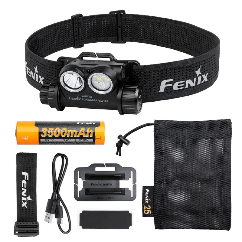Otsalamppu Fenix HM75R SUPERRAPTOR 3S, 1800 lm 25-vuotisjuhlamalli Otsalamppu Fenix HM75R SUPERRAPTOR 3S, 1800 lm 25-vuotisjuhlamalli