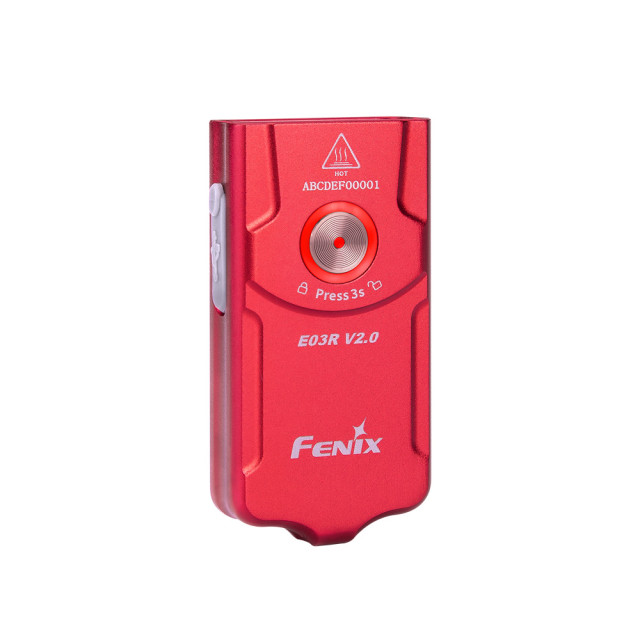 Avaimenperälamppu Fenix E03R V2.0, Punainen 500 lm