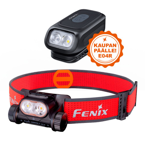 Otsalamppu Fenix HM65R-T V2.0 + E04R bundle, 1600 lm