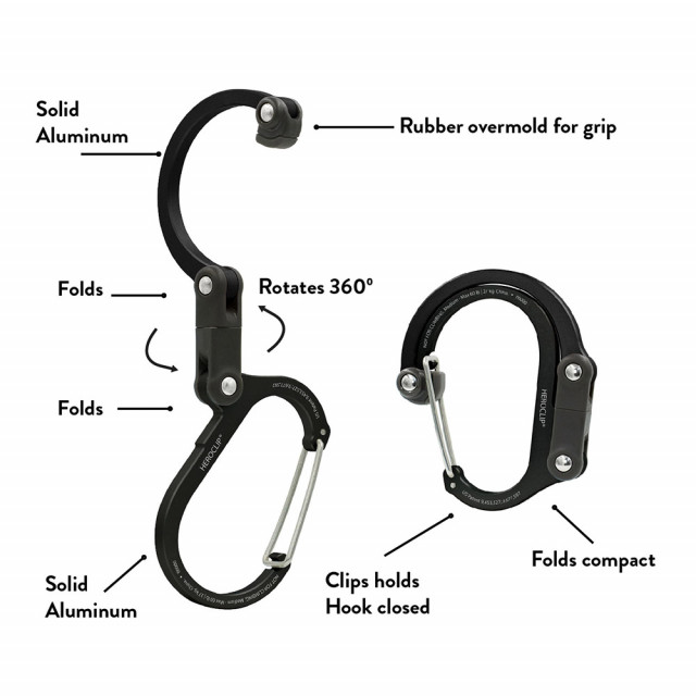 Tarvikesulkurengas HEROCLIP Medium, Stealth Black Tarvikesulkurengas HEROCLIP Medium, Stealth Black