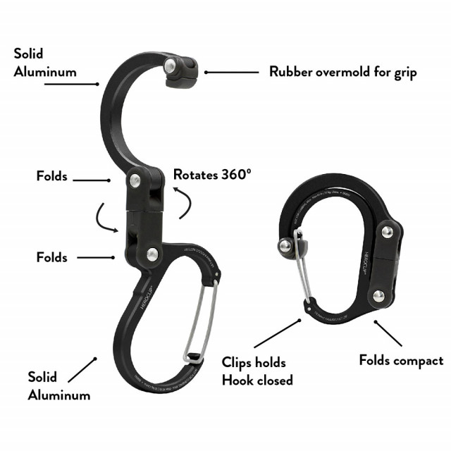 Tarvikesulkurengas HEROCLIP Mini, Stealth Black Tarvikesulkurengas HEROCLIP Mini, Stealth Black