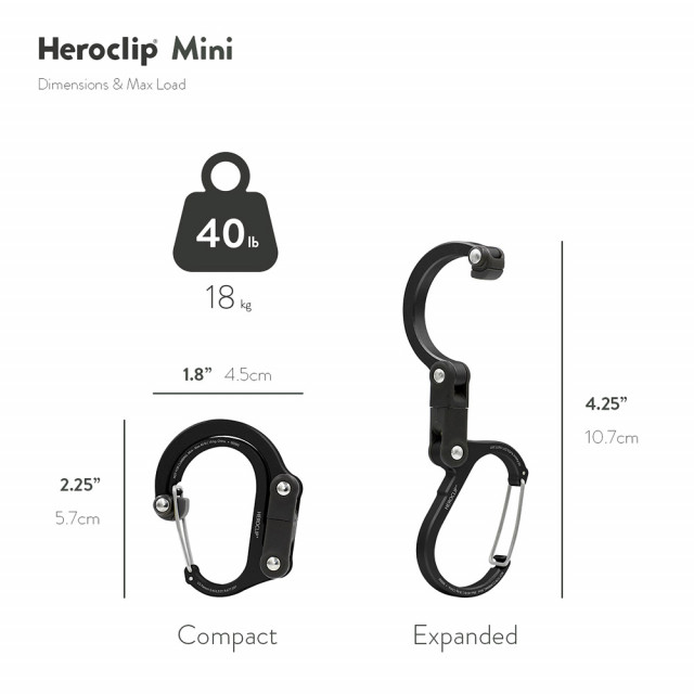 HEROCLIP Mini versatile carabiner
