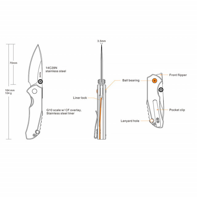 Taittoveitsi RUIKE P671-CB