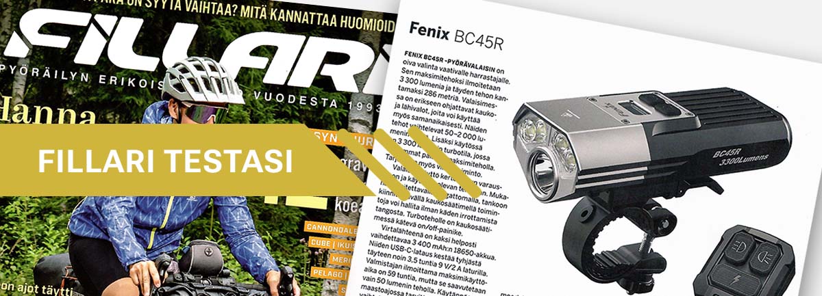 Fenix BC45R pyörävalo FILLARI-lehden testissä